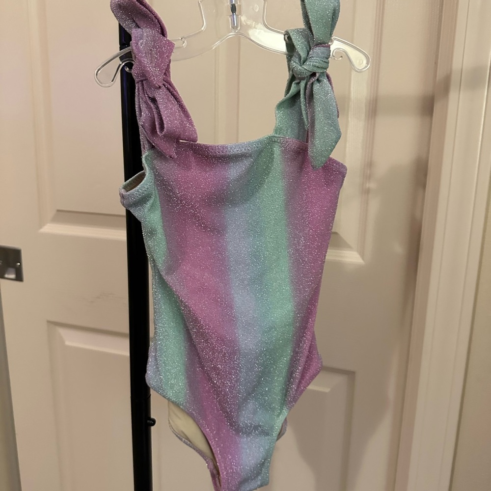 Girls Nordstroms Shade Critters Striped Swimsuit